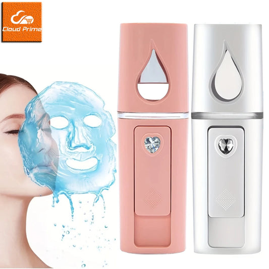 Mini Nano Facial Sprayer Nebulizer Face Steamer Air Humidifier Portable Hydrating Anti-aging Wrinkle Women Beauty Skin Care Tool