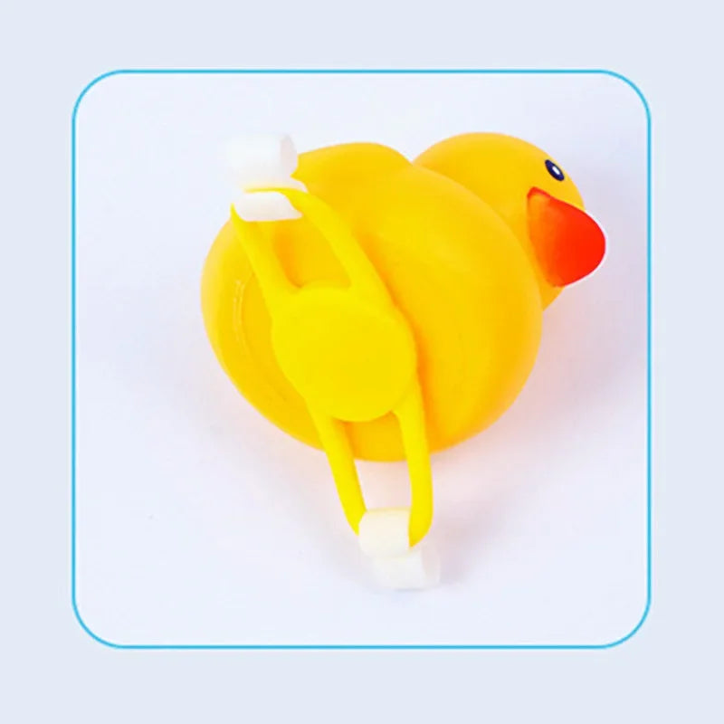 New Car Cute Wind-Breaking Duck Interior Broken Wind Small Yellow Duck with Helmet Airscrew Cycling Decoration Ornament Decor