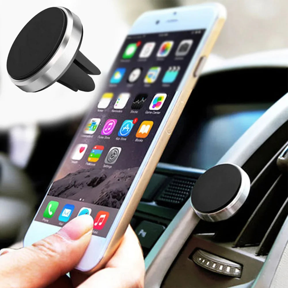 Magnetic Phone Holder in Car GPS Air Vent Mount Magnet Stand Mobile Phone Holder Interior Car Magnet Sticker Accessories