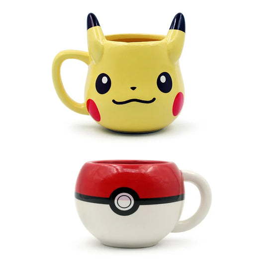 Cute Pokemon Pikachu Anime Coffee Mug Kawaii Ceramic Cup for Boys Girls Water Bottle Ideal Couples Gift