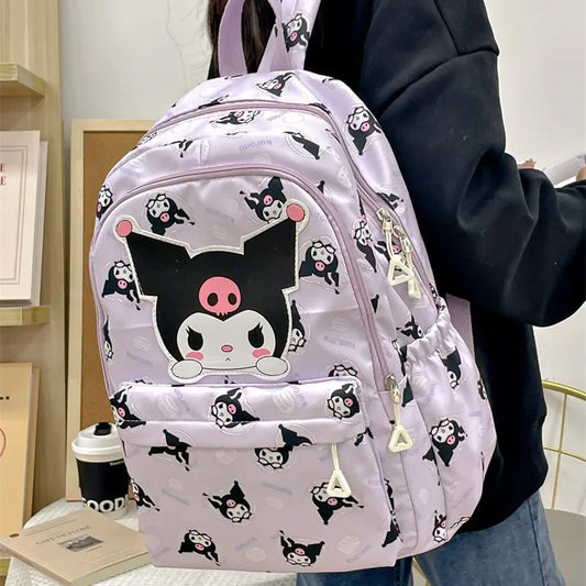 Sanrio Schoolbag Anime Kuromi Cinnamoroll My Melody Pochacco Student Backpack School Bag Large Capacity for Children Girls Boys