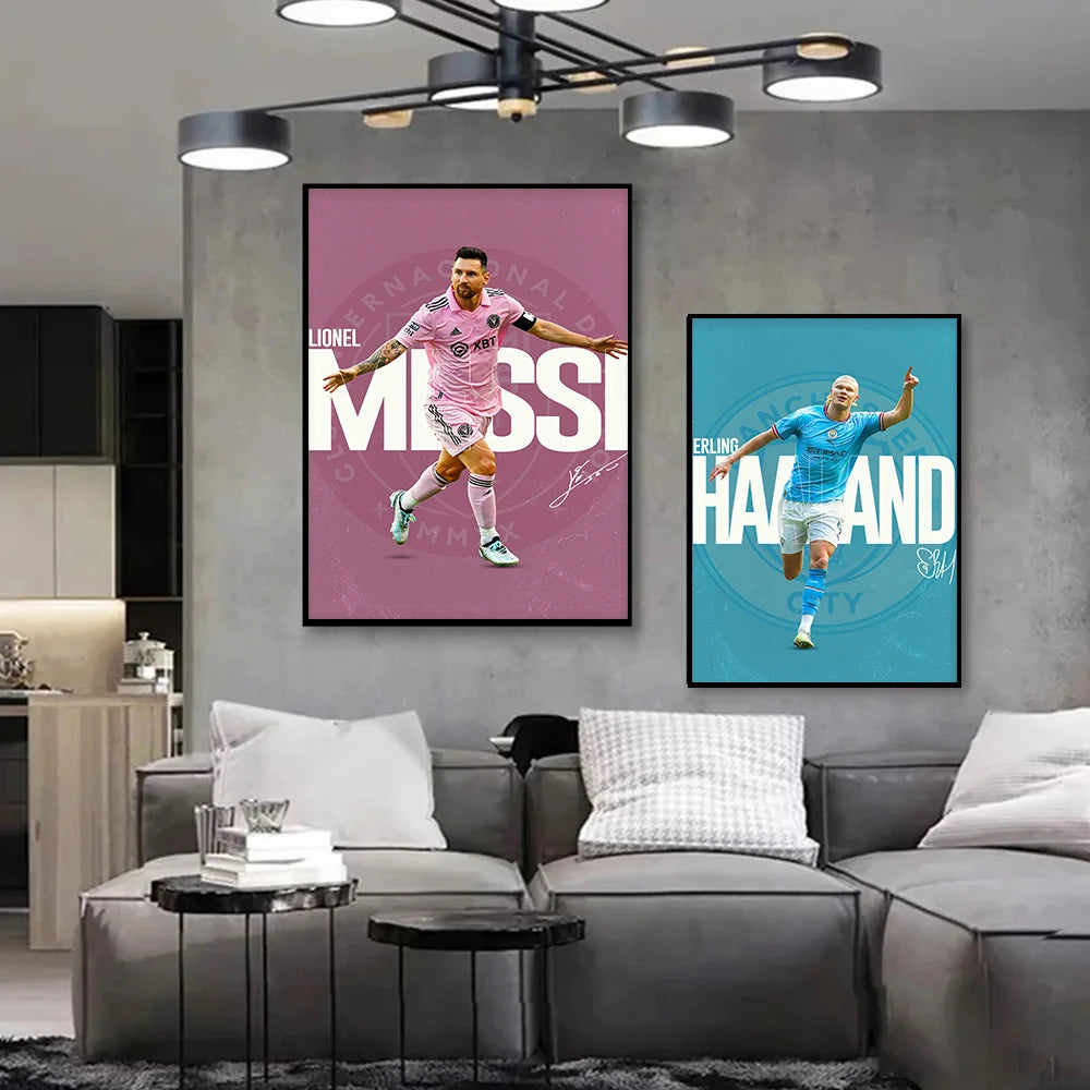 World Famous Football Player Soccer Star R-Ronaldo Sport Poster Canvas Painting Nordic Wall Art Pictures Home Boy Room Decor