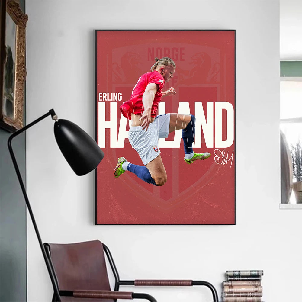 World Famous Football Player Soccer Star R-Ronaldo Sport Poster Canvas Painting Nordic Wall Art Pictures Home Boy Room Decor